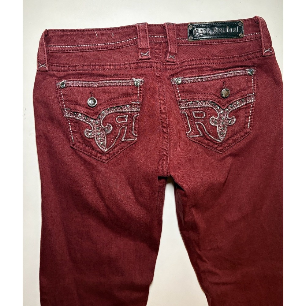 Rock Revival Women's Burgundy/Red Jeans | Skinny | Size 29